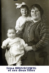 Irma BRUNSCHWIG et ses deux filles